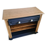 Open buffet in Sèvres blue and wood