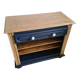 Buffet ouvert bleu de Sèvres et bois
