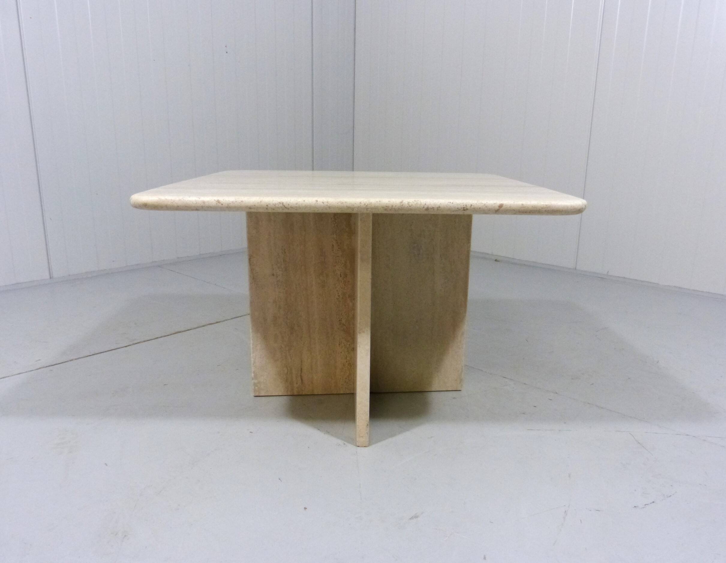Travertine coffee table side table 1970’s
