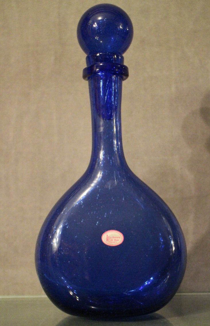 Biot's blue tinted glass bottle bottle