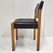 Pierre guariche: vintage 1970 chairs in black skai & beech 70s 19