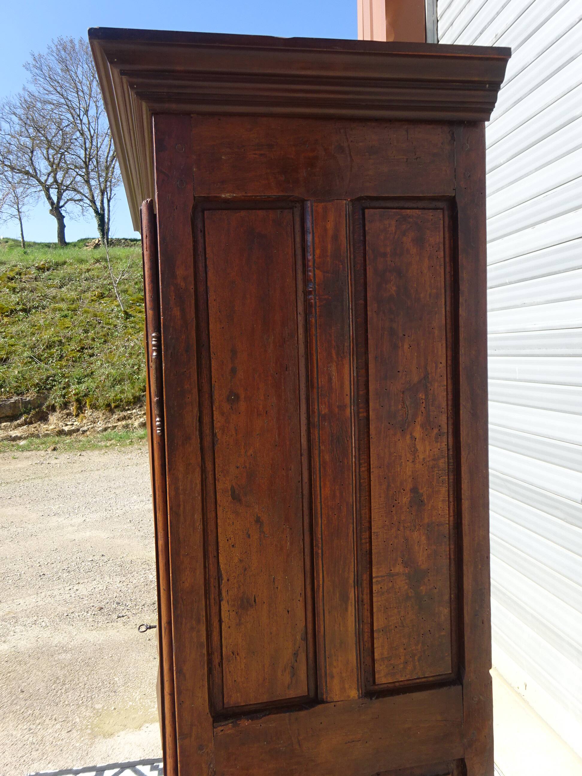 Antique Louis XIII wardrobe, diamond points