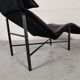 Tord Bjorklund leather chaise longue, 80s