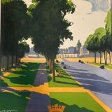 Poster rene aubert versailles stay ideal state railway art deco