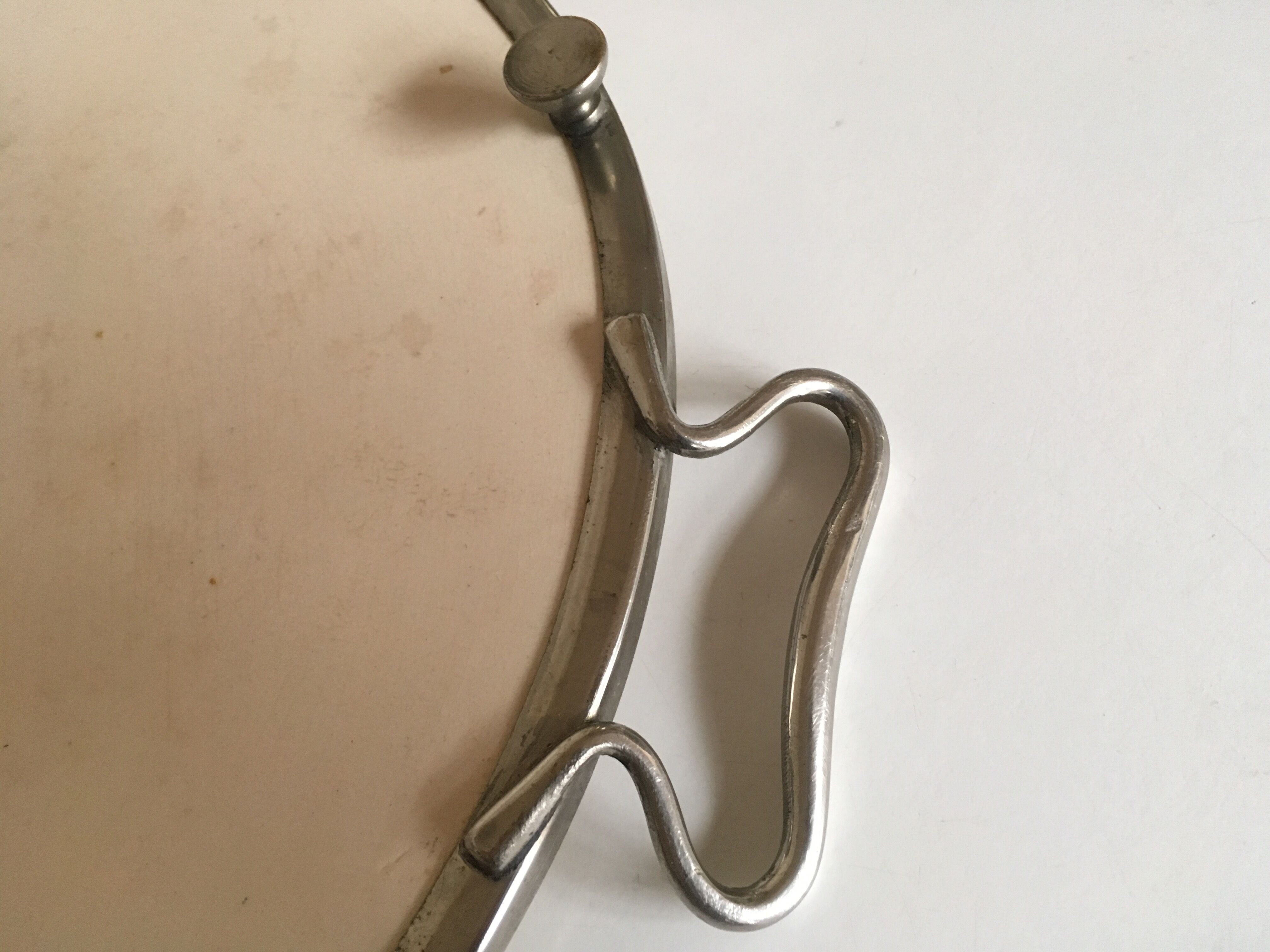 Napoleon III cake dish flowers of violet faience iron earth