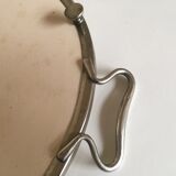 Napoleon III cake dish flowers of violet faience iron earth