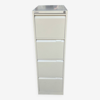 Bisley metal filing cabinet with 4 drawers for hanging files