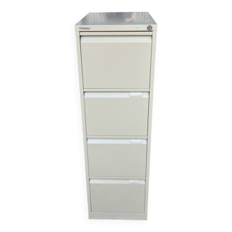 Bisley metal filing cabinet with 4 drawers for hanging files