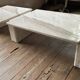 Table basse en marbre de carrare à 3 éléments modulables, design italien ca 1970