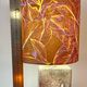 Übelacker table lamp - Battery lamp on a vase fireplace with botanical shade | 42 cm