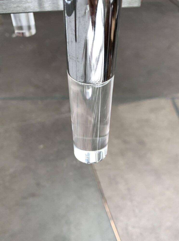 Italian chrome and acrylic chandelier from the space age mid-century by Gaetano Sciolari, 1960s.