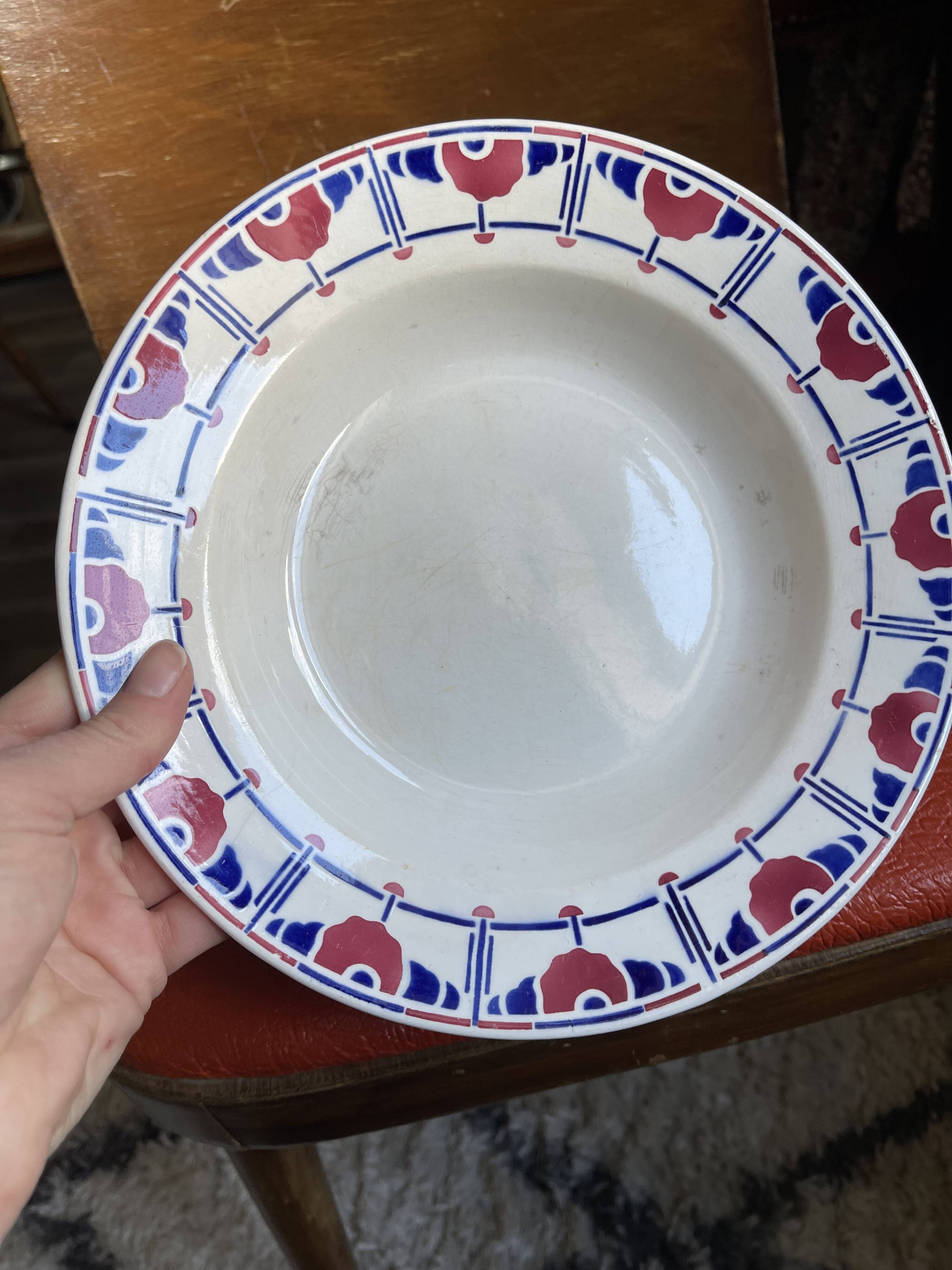 Antique deep plates Digoin