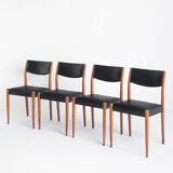 Set of 4 Scandinavian style chairs, France, 1960s