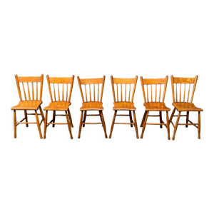 Ensemble de six chaises de cuisine