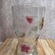 Vintage pressed glass vase – colourful floral decoration – France