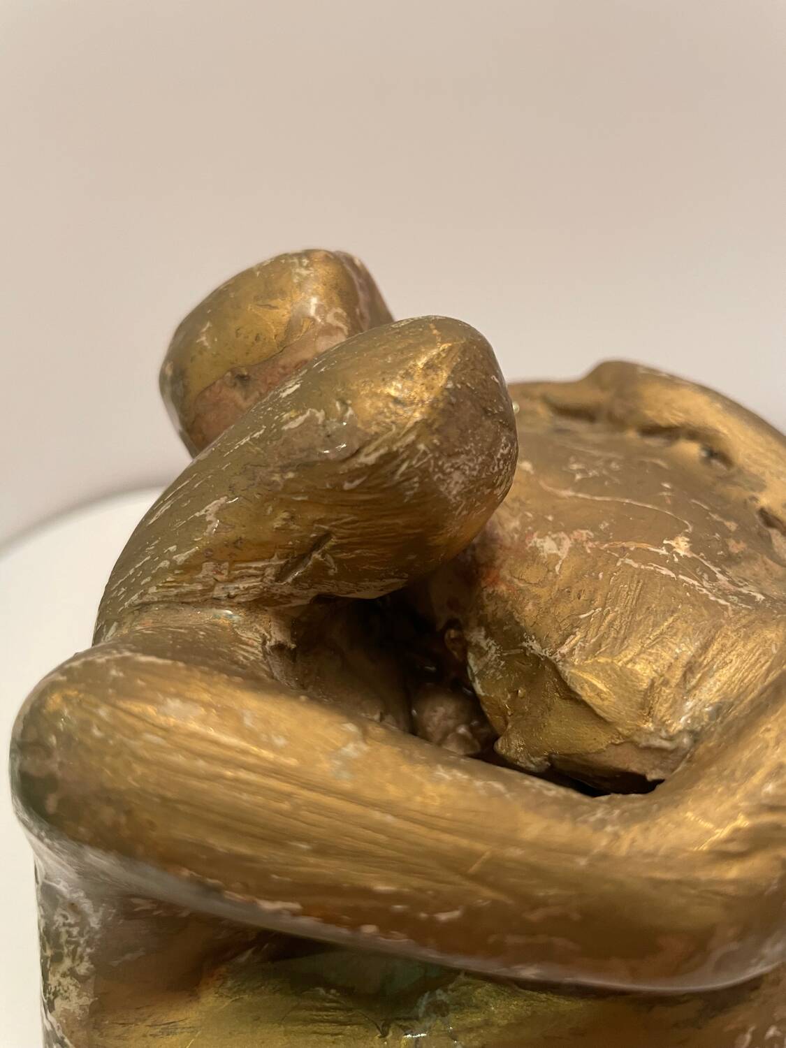 Sculpture of an embracing couple 20th century signed