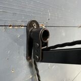 Industrial Fabrilux wall lamp with gray enamel shade