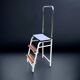 Vintage stepladder in Formica, wood and chromed metal