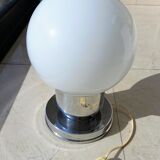 Pair of mcm chromed lamps