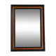 Old wall mirror 72 x 52 cm in black wood and faux mahogany