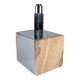 Travertine Marble and Chrome Table Lamp, 1960s
