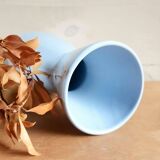 Vase émaillé bleu