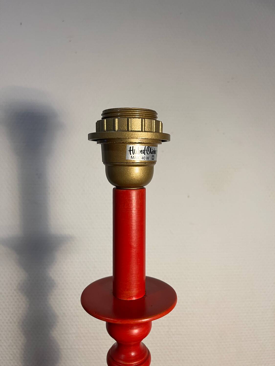 Hubert Olivier turned wooden lamp base