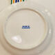 4 striped earthenware plates made in Romania