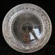 Old plate with pressed glass arabesque pie
