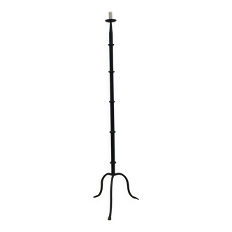 Antique floor lamp in raw wrought iron dlg Marolles Jean Touret