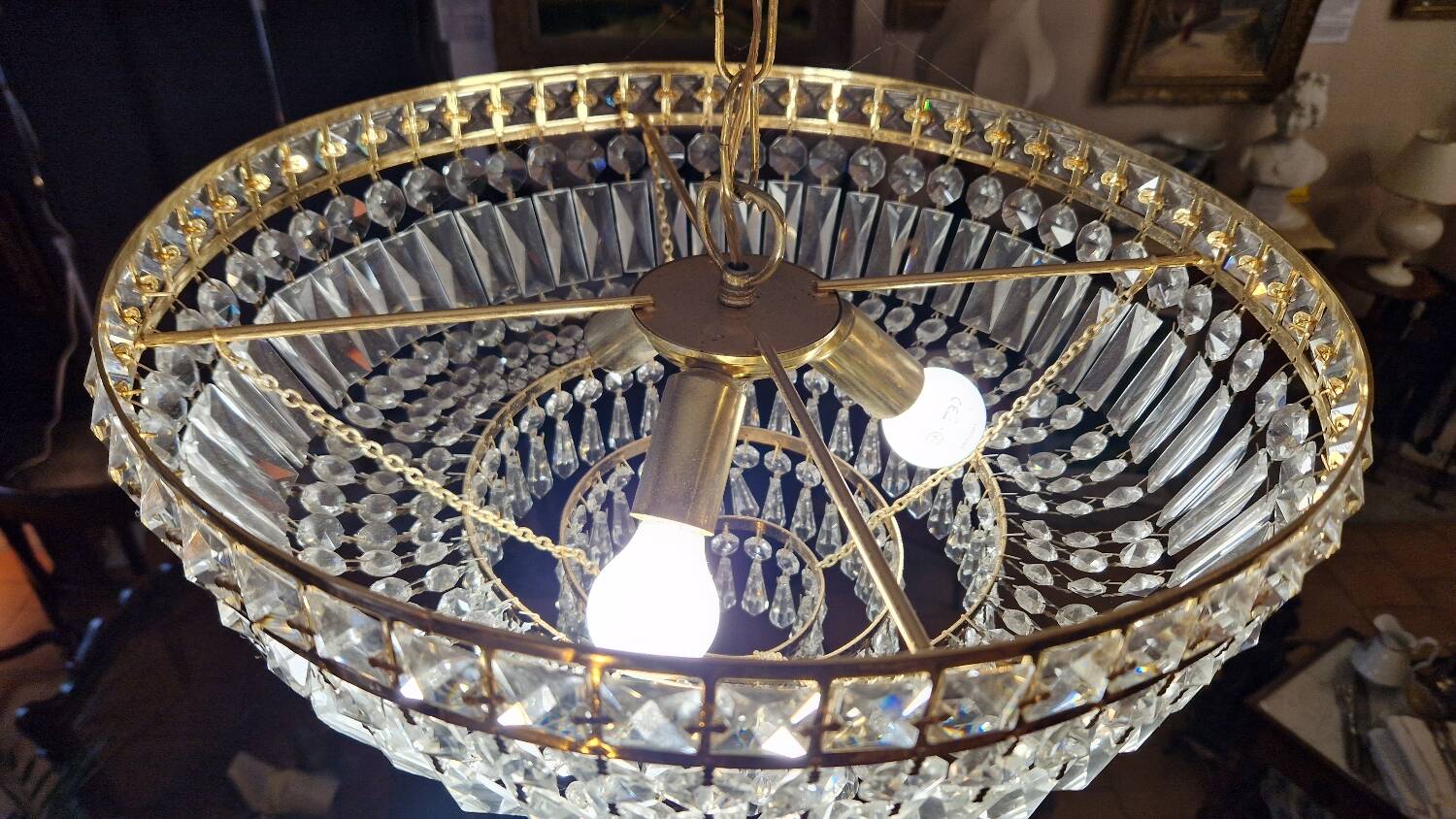 Lustre pampille vintage