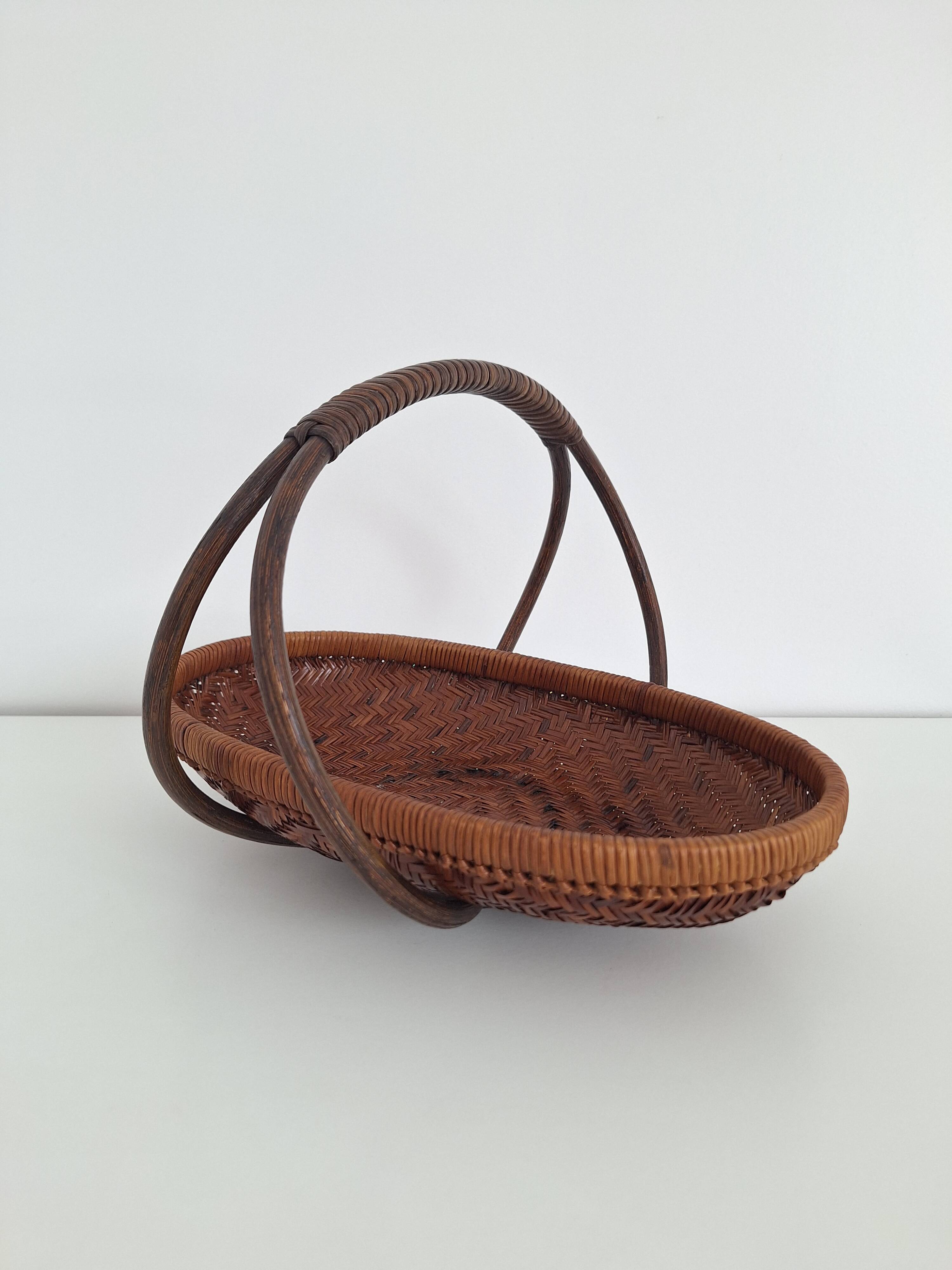 Vintage bamboo basket