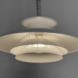 Large layered pendant light by Frandsen lighting. Denmark 1970s