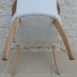 Fauteuil bridge chic année 50 totalement restauré et relooké