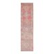 1970s Turkish Oushak Handmade Wool Cotton Pink Runner Rug 78x345