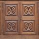 Sideboard or buffet in the Dudouyt style, made of solid oak wood.
