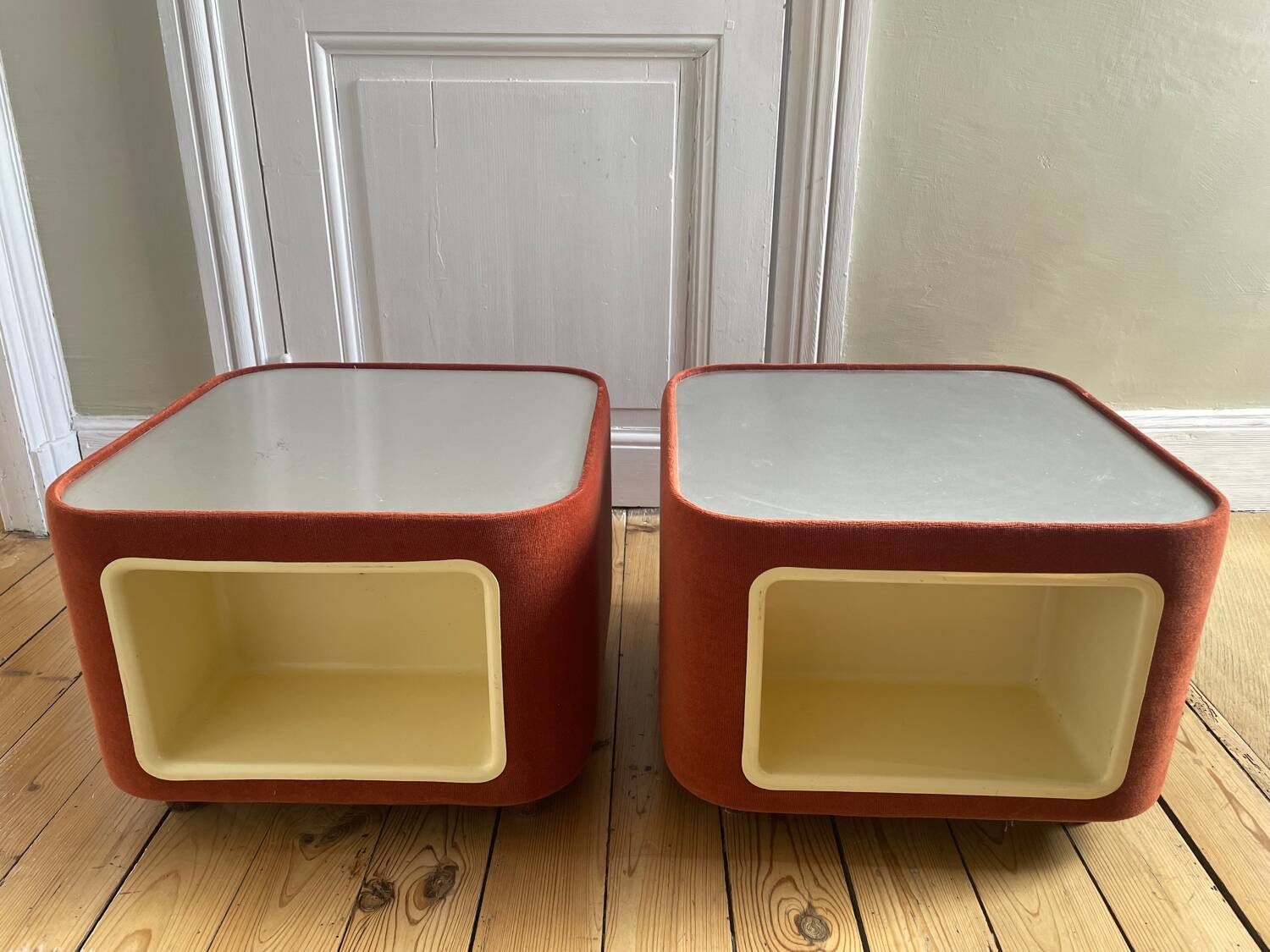 Pair of vintage bedside tables