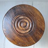 Solid wood tripod stool