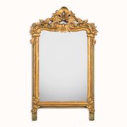 Antique flowered mirror from the 19th century.
