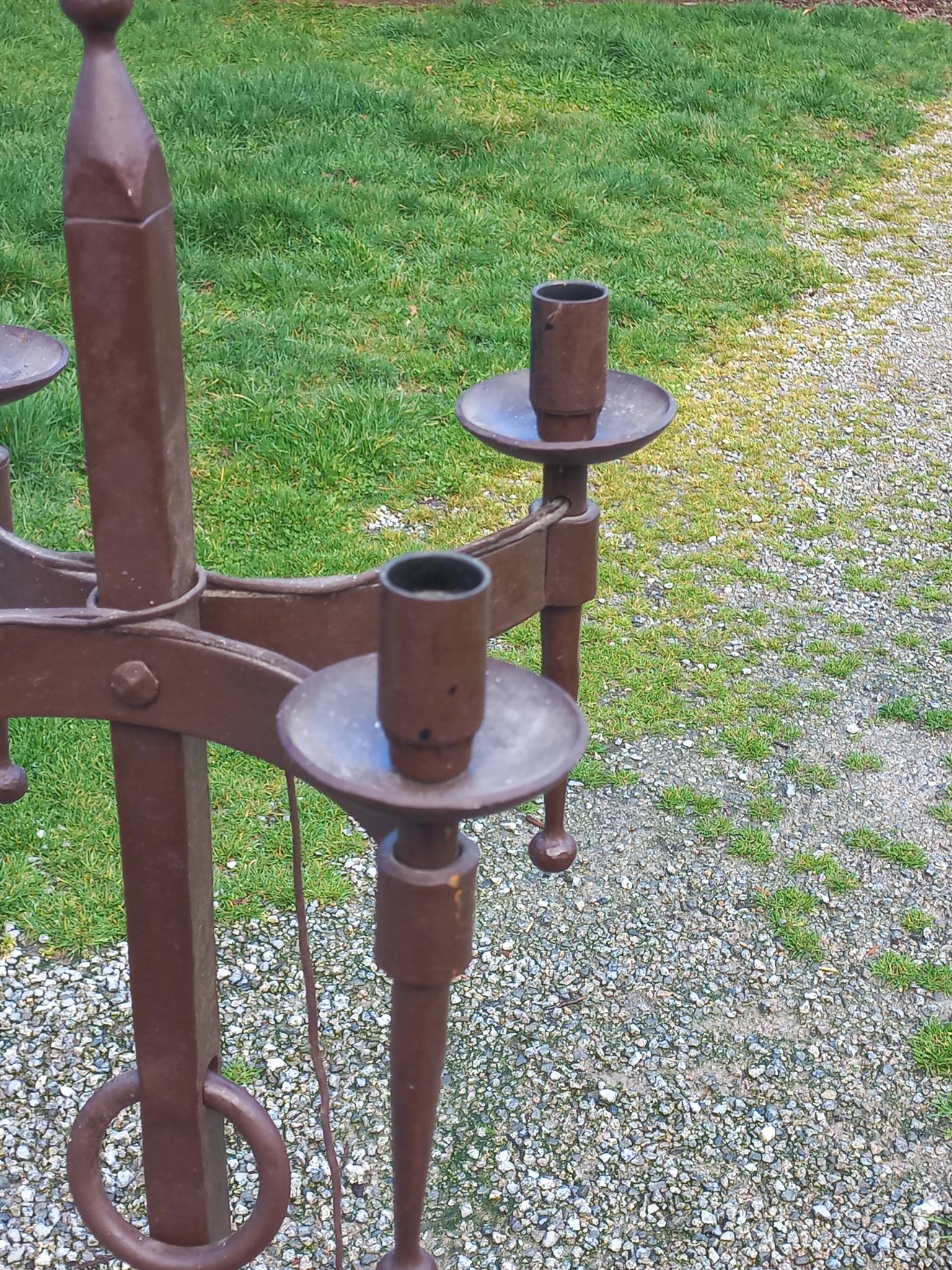 Lampadaire des années 50 en fer forgé