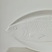 Large vintage ceramic plate "Fish" from Portugal -