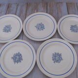 Set of 5 flat plates
