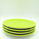 Set of 4 green ceramic plates