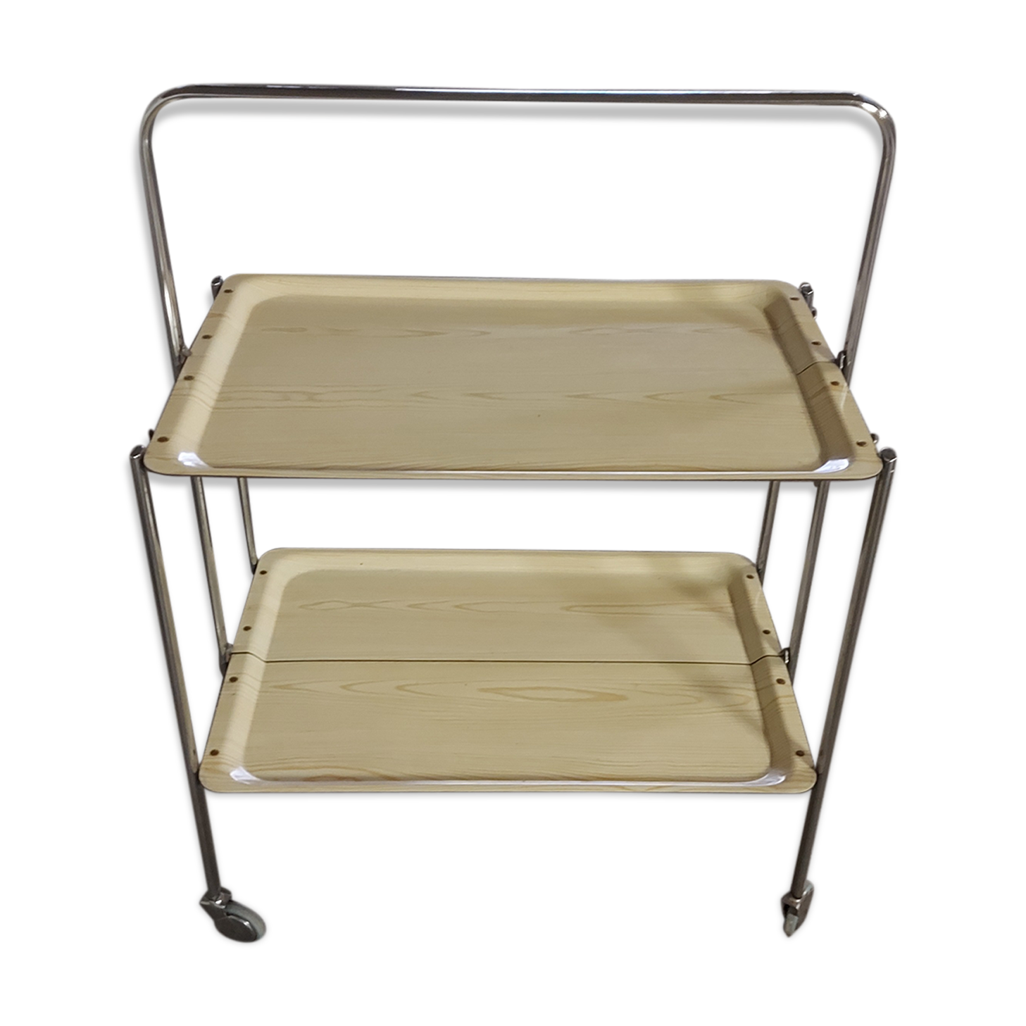 Italian vintage 70's foldable rolling service, speedy