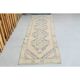1970s vintage Turkish hand-knotted wool cotton pink runner rug 85x273
