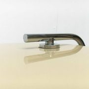 Minimalist German table lamp from the mid-century space age by Hustadt Leuchten, 1960s.