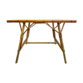 Rattan side table
