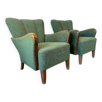 Set of 2 vintage armchairs / cocktail chairs / single armchairs