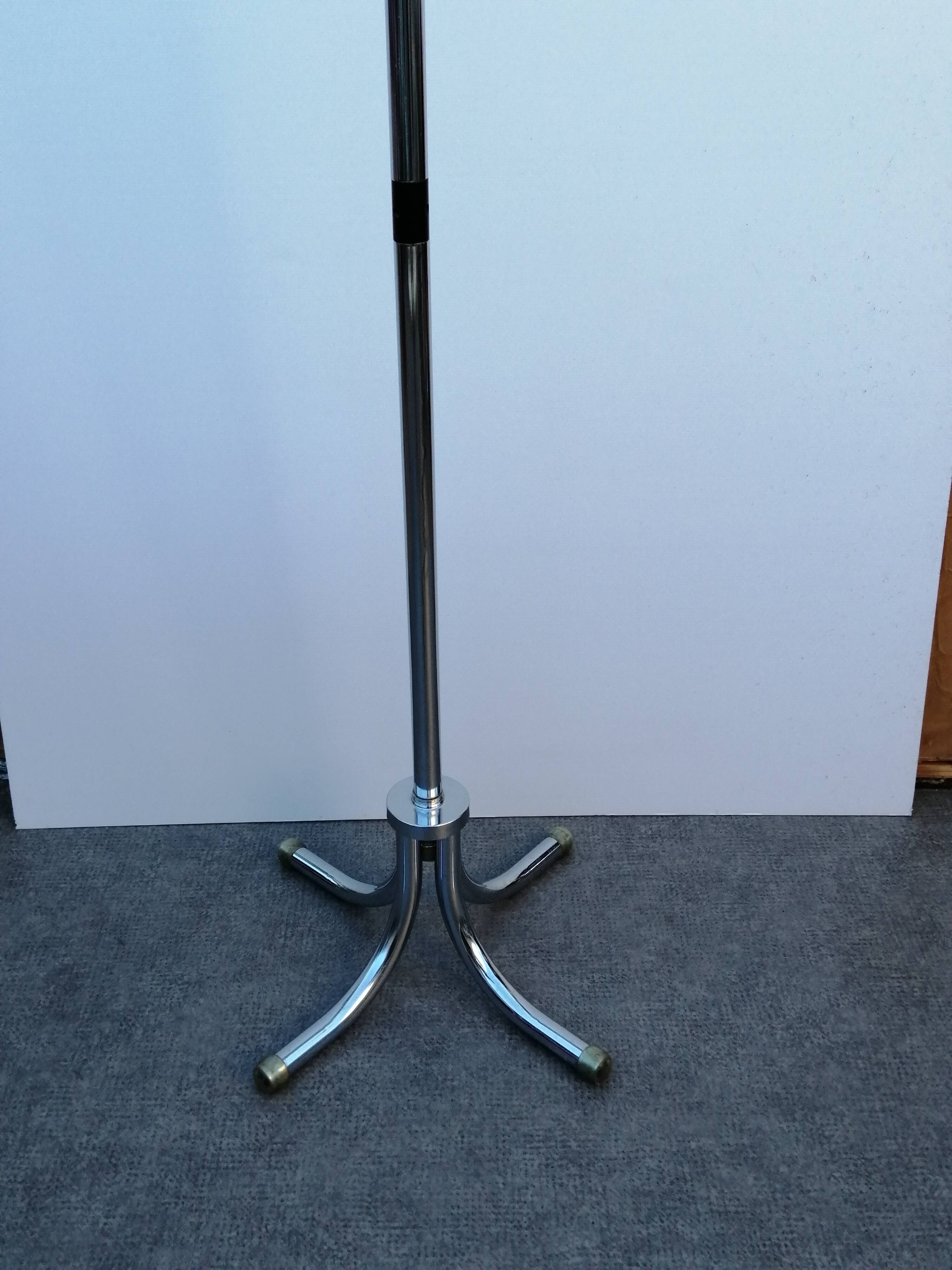 Chrome parrot coat rack, vintage 1970s