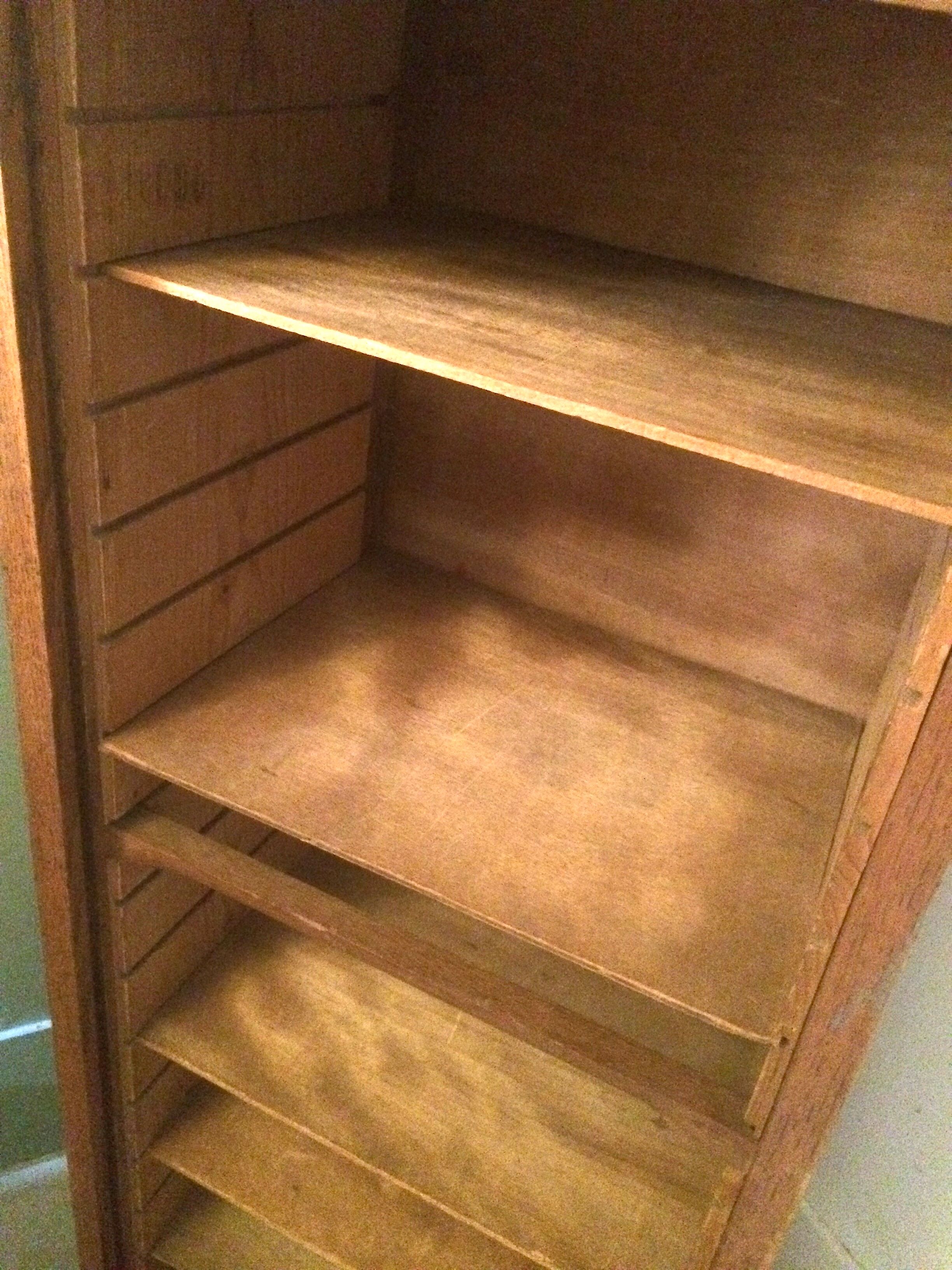 1900 oak notary curtain cabinet
